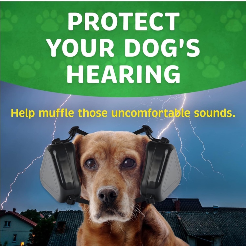 Evergreen Pet Med/Large Dog Ear Muffs for Advanced Dog Hearing Protection